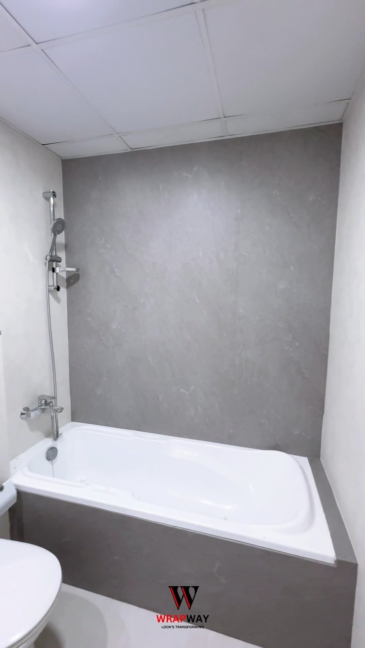 Transform your bathroom in a day — with the magic of vinyl wrapping! ✨🚿 #BathroomMakeover
Call/WhatsApp 056 747 8791 to get a quick quote!